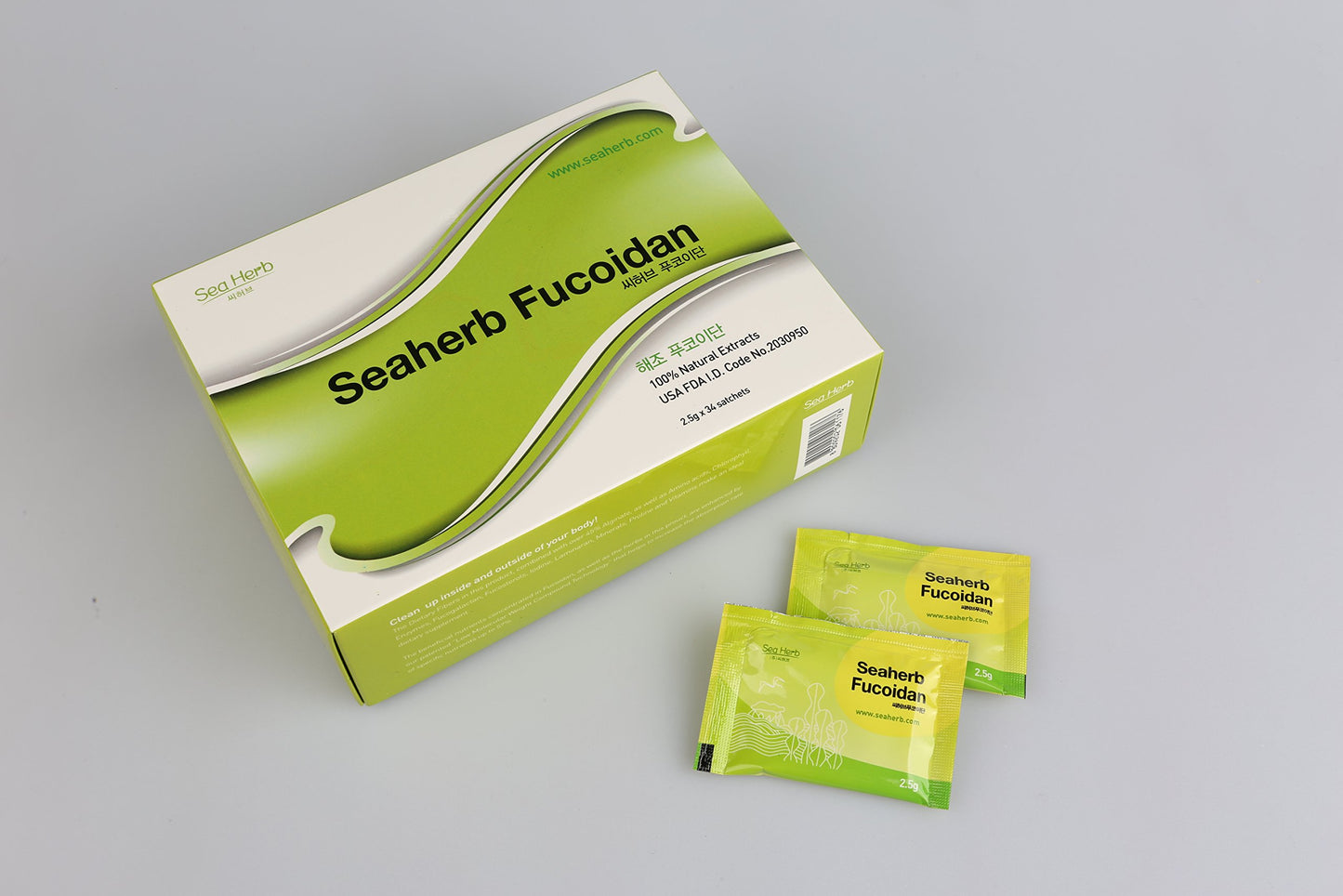 SeaHerb 100% Natural Brown Sea Extract Powder, 85g (3 Ounce) - Green, Model SH_Pack