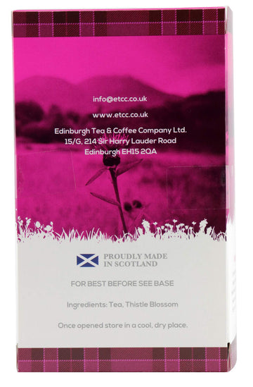 Edinburgh Tea & Coffee Company Scottish Thistle Infused Black Tea, 25 Count Envelope/Tag Teabags