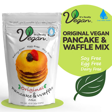 Its Really Vegan Pancake & Waffle Mix | Dairy Free, Egg Free, and Soy Free Mix Pancake Waffle | Serving Size 1/3 Cup Mix (40g)