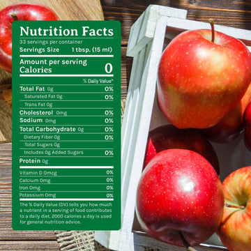 De La Rosa Organic Apple Cider Vinegar, Raw & Unfiltered, 16.9 Fl Oz, Vegan, Gluten-Free, Kosher for Passover