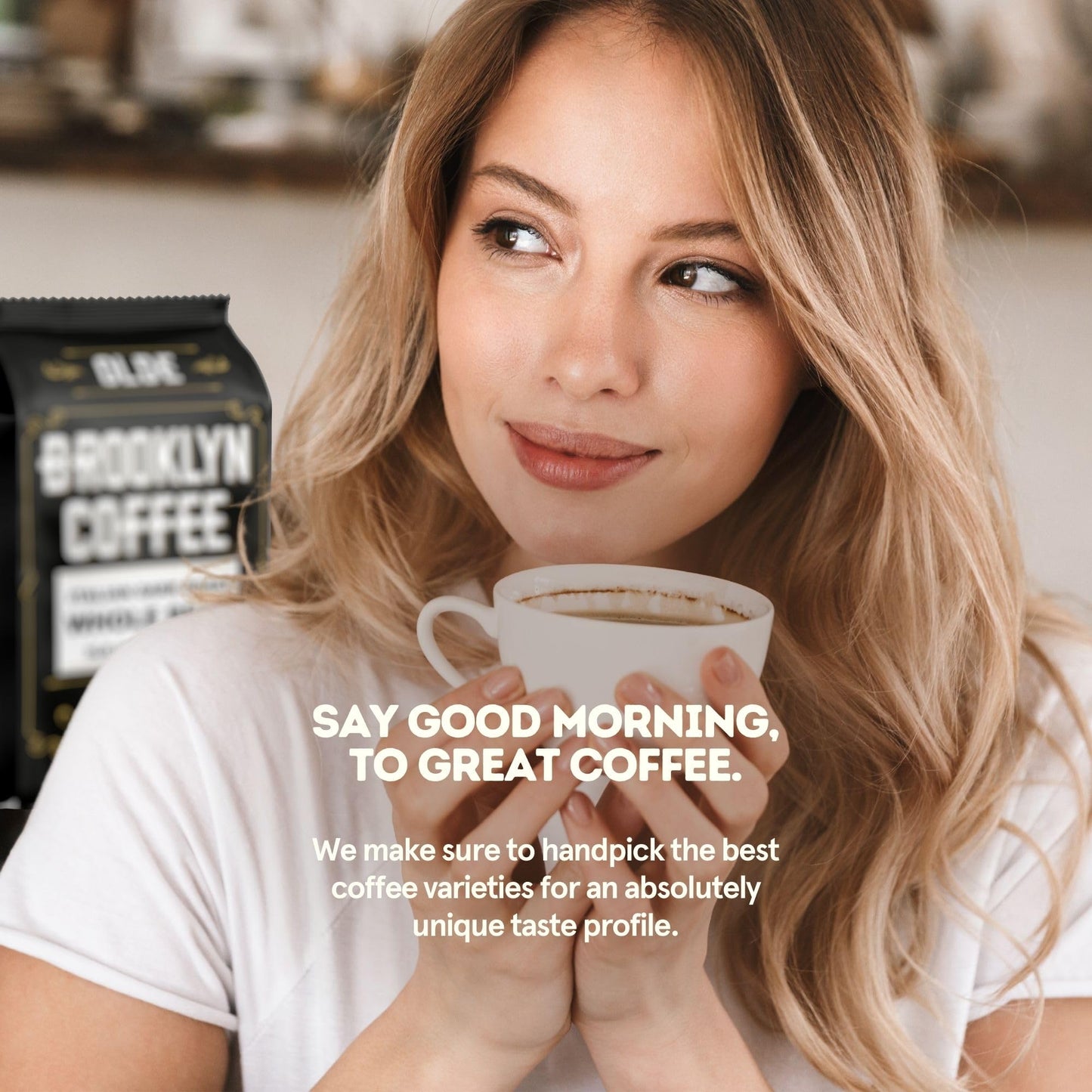 Brooklyn Coffee Whole Bean, Italian Dark Roast (2Lb) Extra Strong, Delicious Taste, Heavenly Aroma - Fresh Bulk Coffee Beans Roasted Weekly In Nyc
