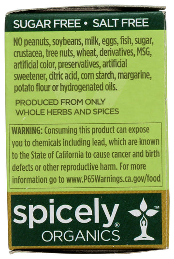 Spicely Organic Coriander Seeds 0.3 Oz Certified Gluten Free