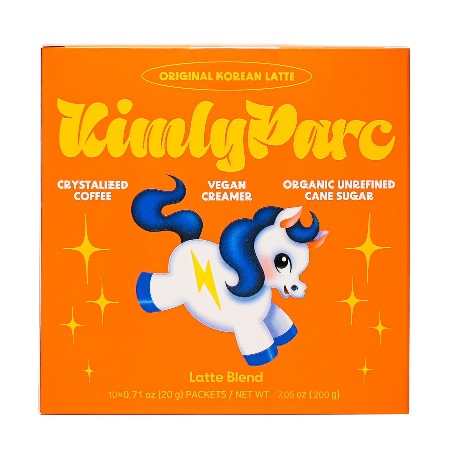 Kimlyparc Premium Instant Coffee Original Korean Latte With Vegan Creamer, Organic Unrefined Cane Sugar, Himalayan Pink Salt - L