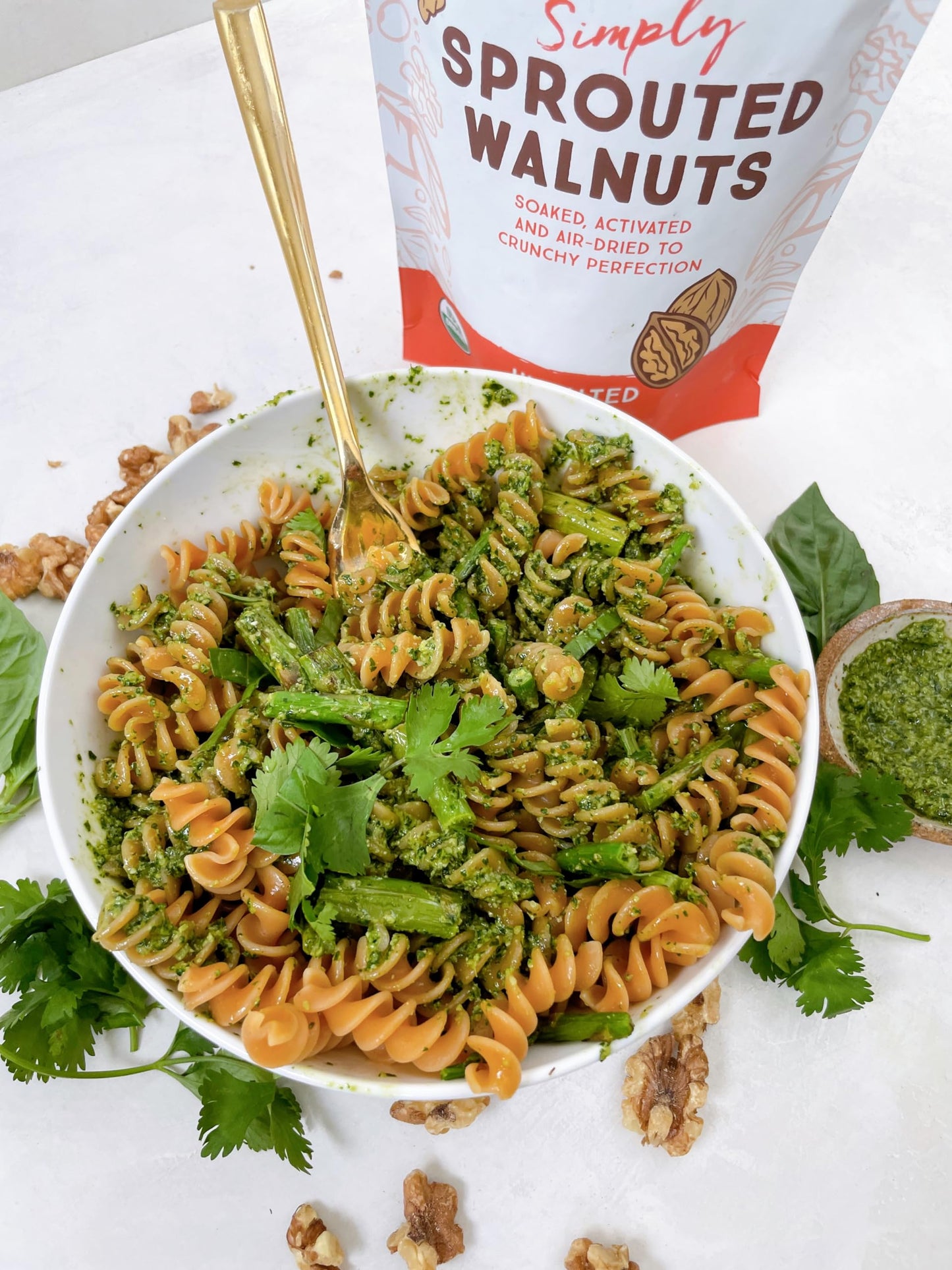 Lark Ellen Farm Unsalted Walnuts, Raw Sprouted Healthy Snack, Keto, Certified Usda Organic, Gluten-Free, Vegan, Individual Whole Nuts (10 Oz, 6 Pack)