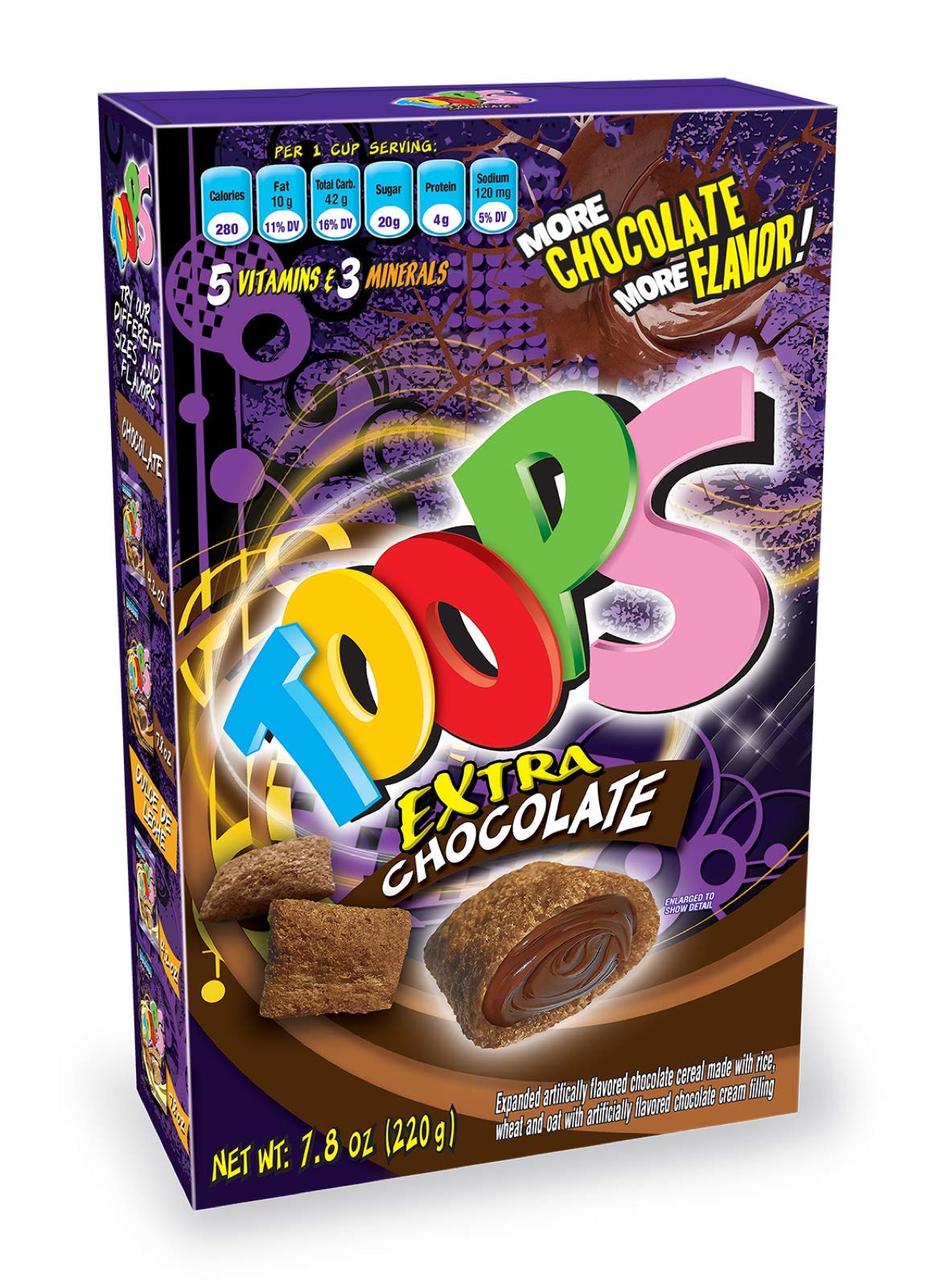 TOOPS Extra Chocolate Cereal, 7.8 Ounces (Pack Of 12)