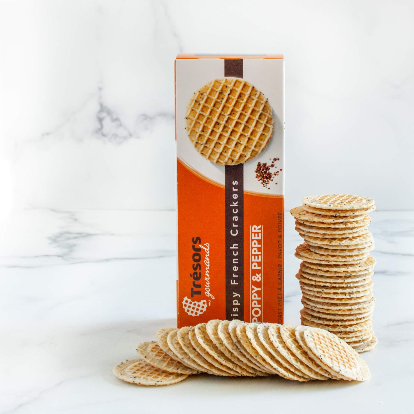 igourmet Crispy French Waffle ers - Sea Salt Flavor - 3 Pack - Bite-Sized Snack