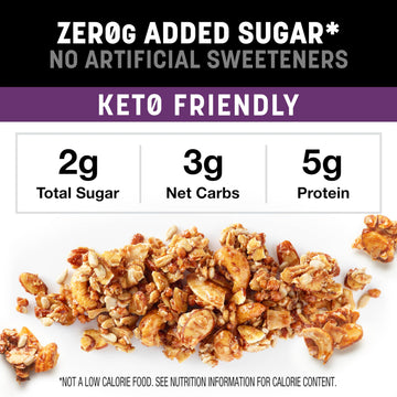 KIND Keto Granola, Caramel Mocha Nut, Gluten Free, 8 Ounce, 5g Protein, Low Sugar, Good Source of Fiber