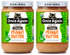 Once Again Organic Creamy Peanut Butter, 16Oz - Salt Free, Unsweetened - Usda Organic, Gluten Free Certified, Vegan, Kosher - Glass Jar - 2 Pack