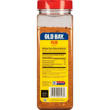 Old Bay Rub, 22 Oz - One 22 Ounce Container Of Old Bay Seasoning Rub, Perfect For Sealing In Juices On Meat And Seafood For A Savory Flavor