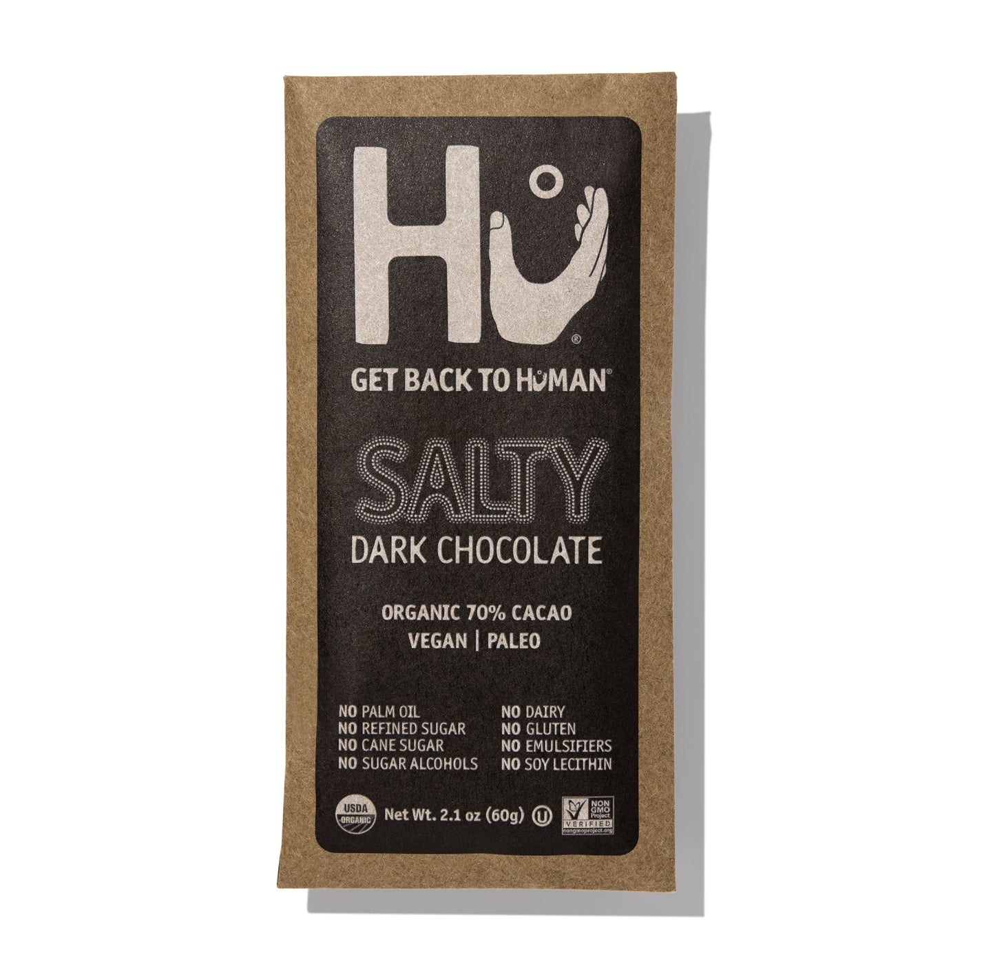 Hu Chocolate Bars | 8 Pack Salty Chocolate | Natural Organic Vegan Gluten Free Paleo Non Gmo Fair Trade Dark Chocolate | 2.1Oz Each