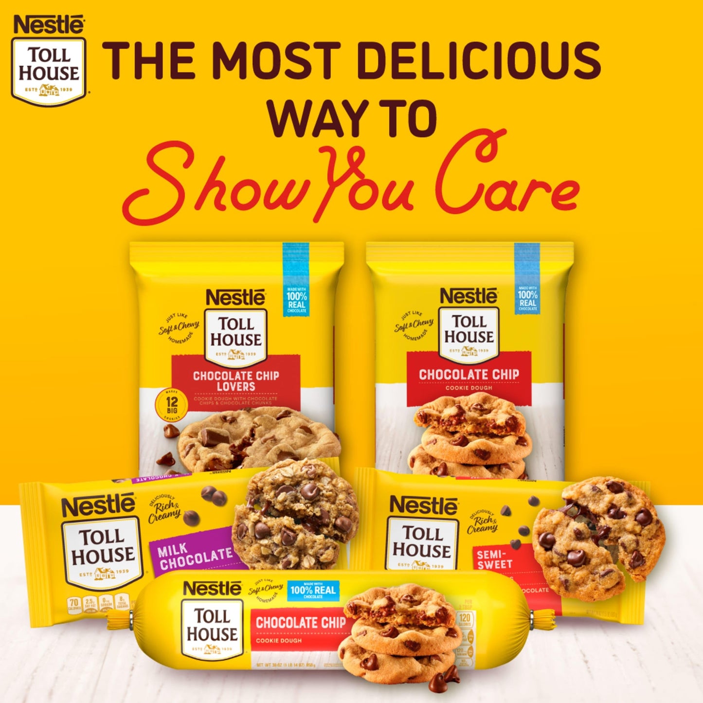 Nestle Toll House Semi Sweet Chocolate Chips for Baking and Snacking, -100% Real Chocolate - Gluten Free Chocolate Morsels 12 oz