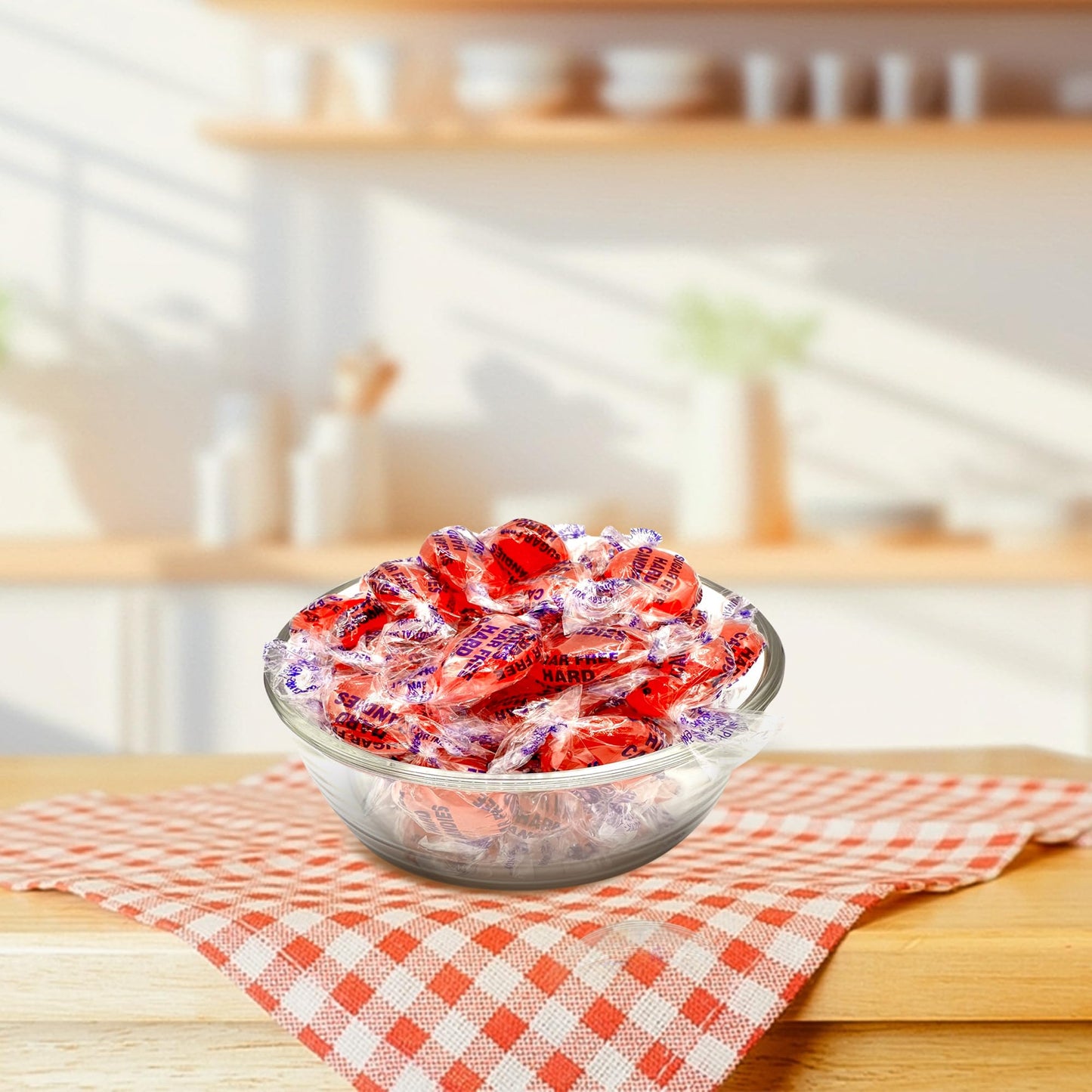 Fusion Sweets Sugar Free Cinnamon Hard Candy - 2lb Bulk Bag, Individually Wrapped, Red, Approx. 150 Pieces
