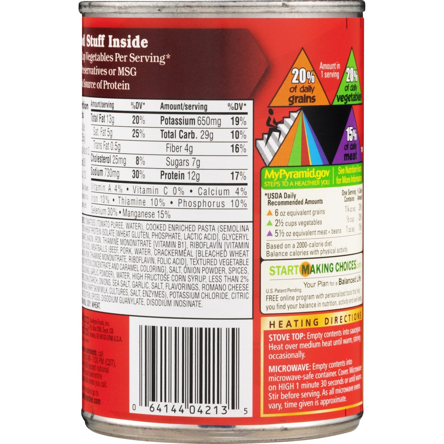 B'Chef Boyardee, Jumbo Spaghetti And Meatballs, 14.5-Ounce Can (Pack Of 6)'