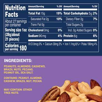 PLANTERS Mixed Nuts Jar, 27 Ounce, Pack of 1, Model 10029000018577