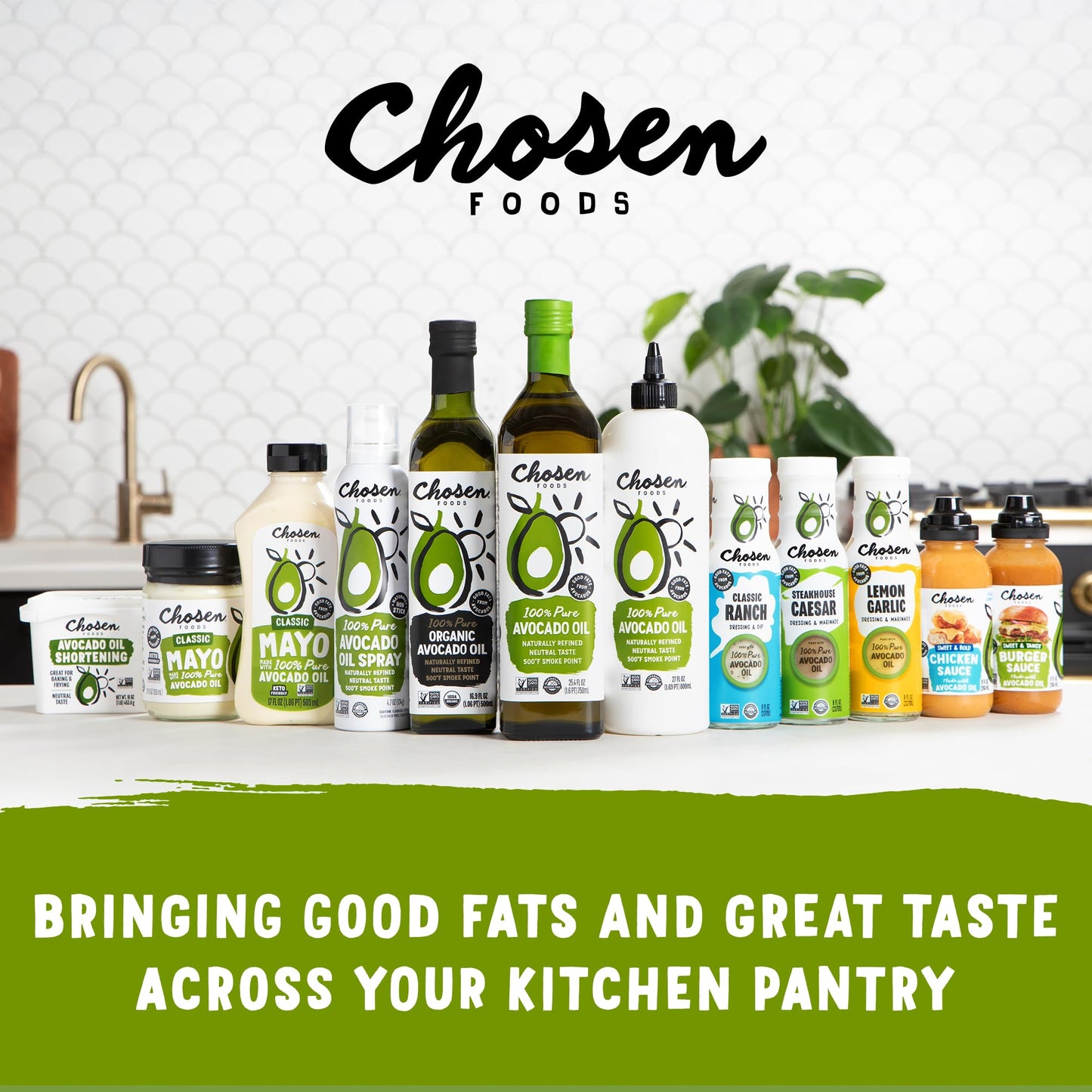 Chosen Foods 100% Pure Avocado Oil for Cooking - 1.75L with Recipe eBook Bundle - Made With Good Fats from Avocados Naturally Refined Never mature-themederated High Smoke Point Non-GMO Soy-Free Canola Oil-Free Gluten-Free Keto
