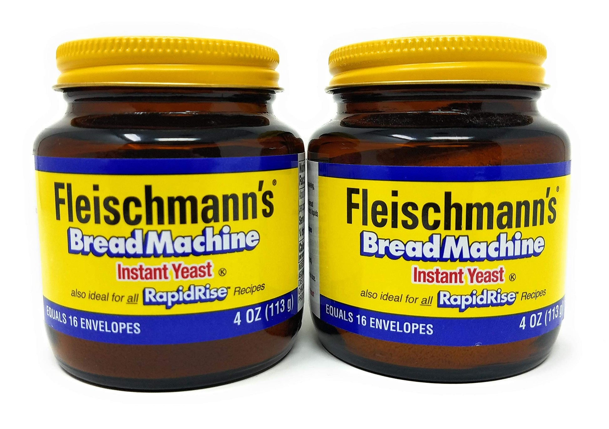 Fleischmann'S Bread Machine Yeast, Also Ideal For All Rapid Rise Recipes, Equals 16 Envelopes, 4 Oz Jar (Pack Of 2)