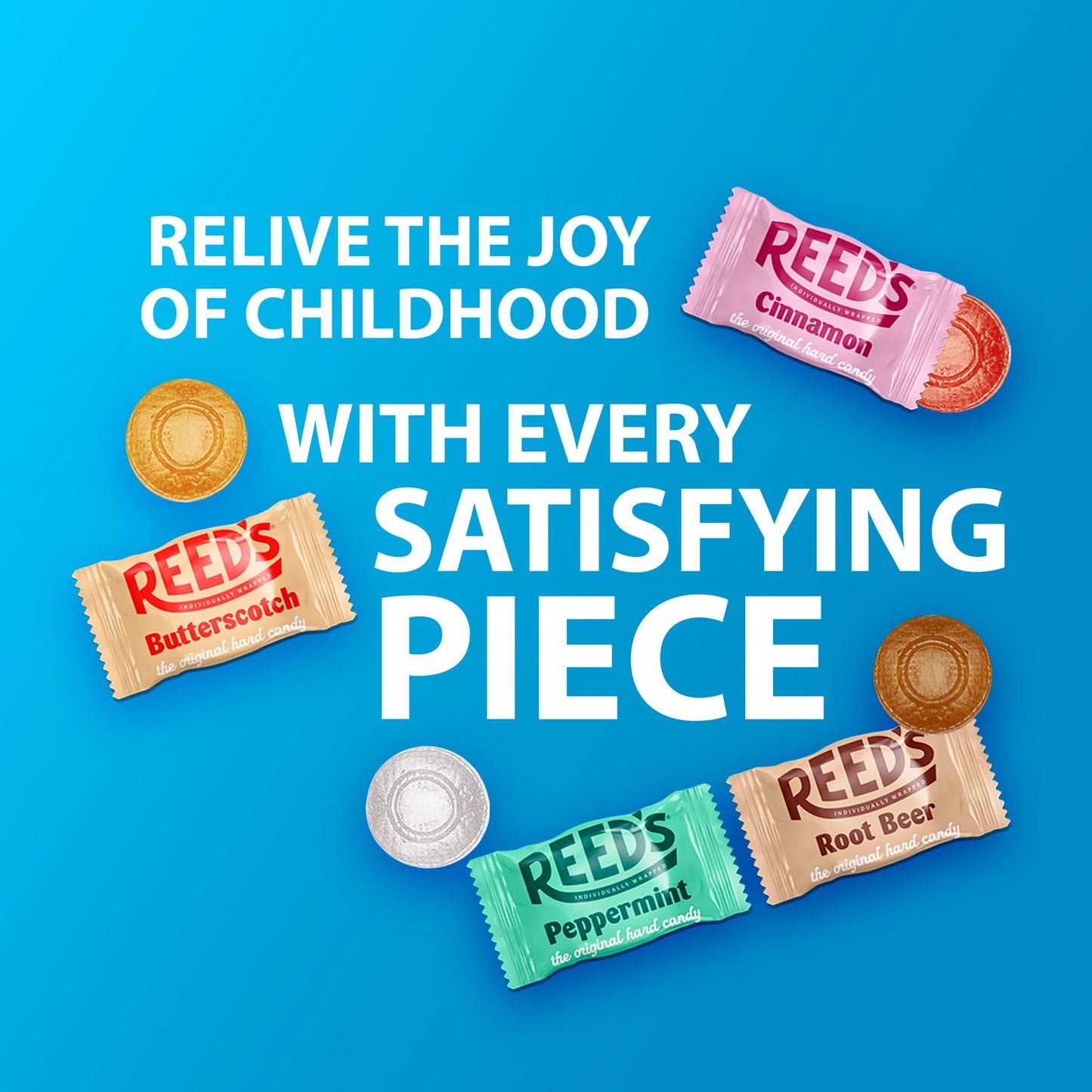 Reed's Butterscotch Hard Candy | Creamy & Buttery | 6.25oz Peg Bag