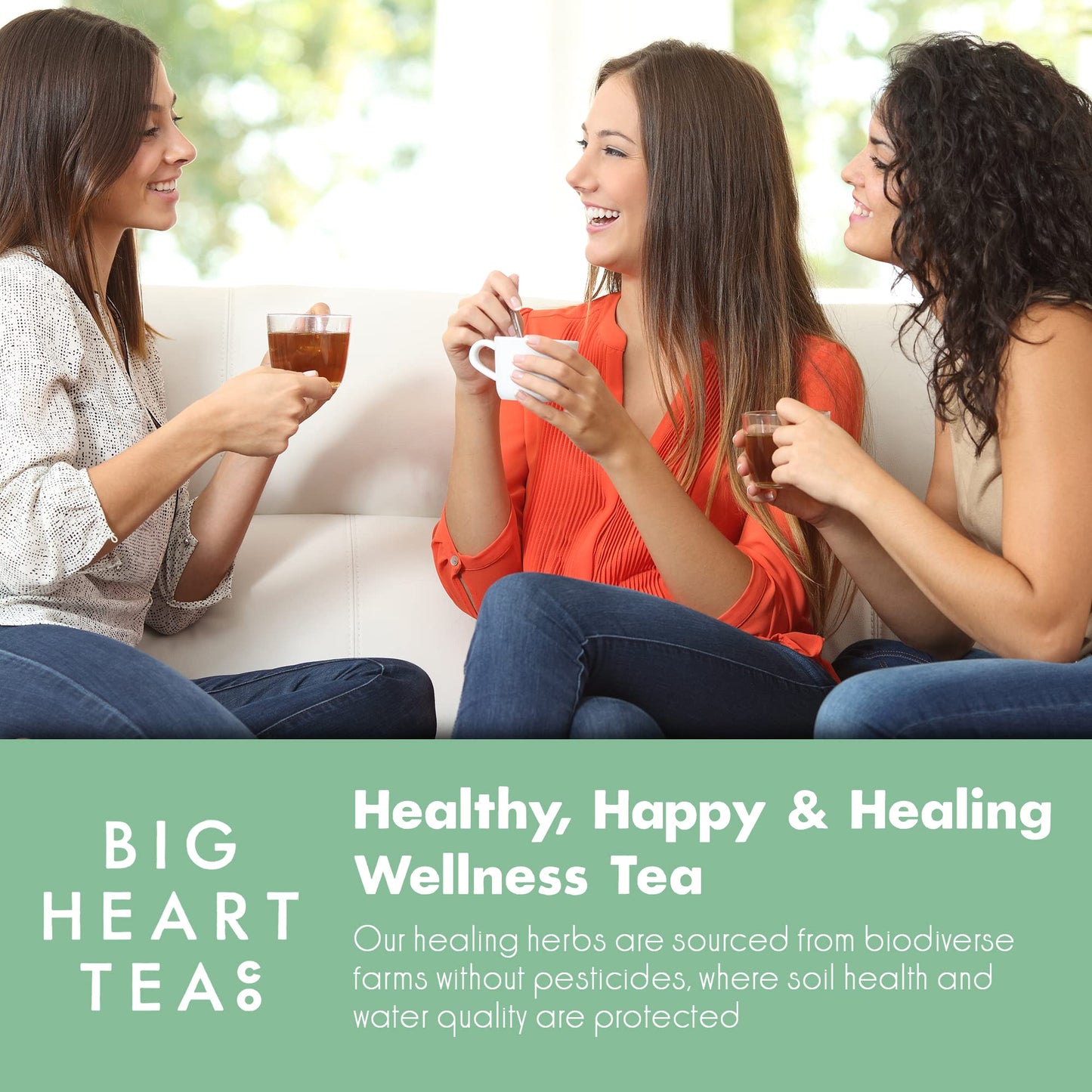 Big Heart Tea Co. Royal Treatmint Lavender Mint Tea Bags - Organic Herbal Decaf - 50 Pack - Zero Plastic Sachets