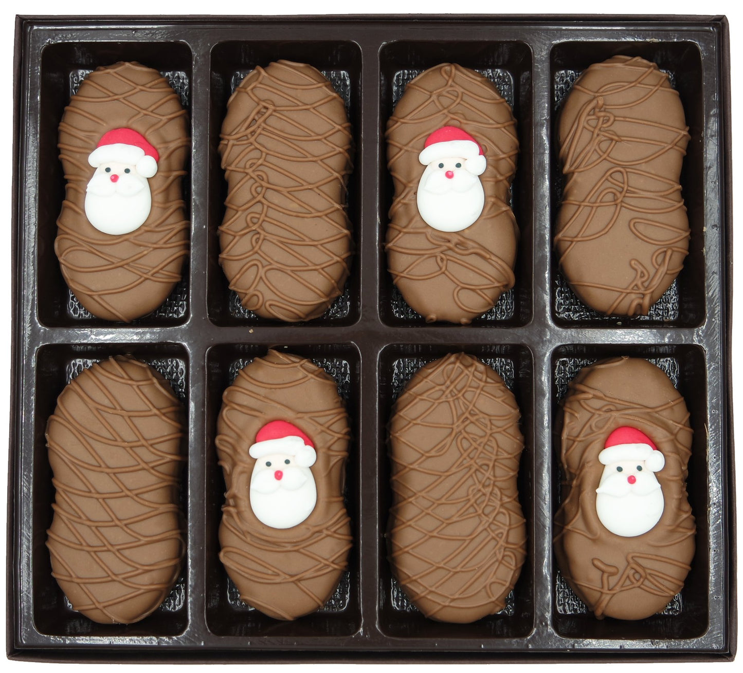 Philadelphia Candies Milk Chocolate Covered Nutter Butter Cookies Christmas Santa Claus Net Wt 8 Oz