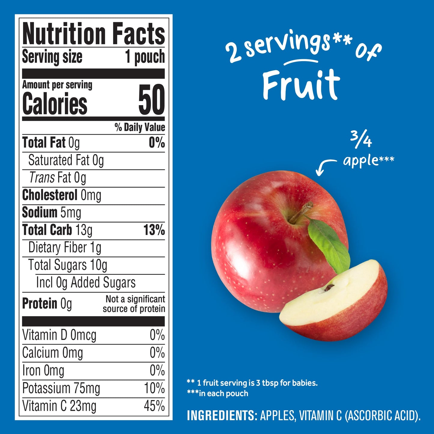 Gerber 2Nd Foods Baby Food, Apple, 3.5 Oz Pouch (Pack Of 12)