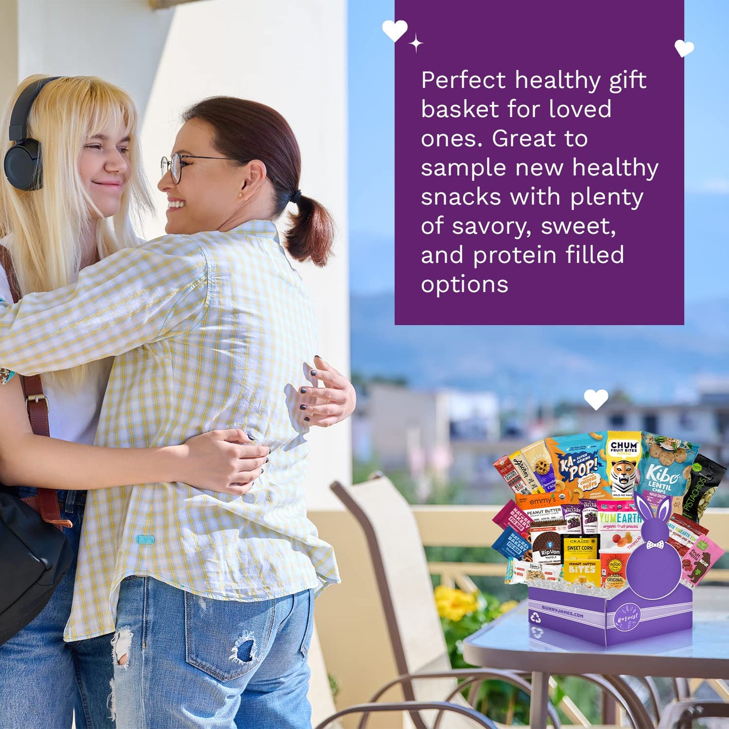 Thinking of You Snack Gift Box - Variety of Sweet & Savory Gourmet Snacks for Adults - Assorted Healthy Treats, Jerky, Cookies,