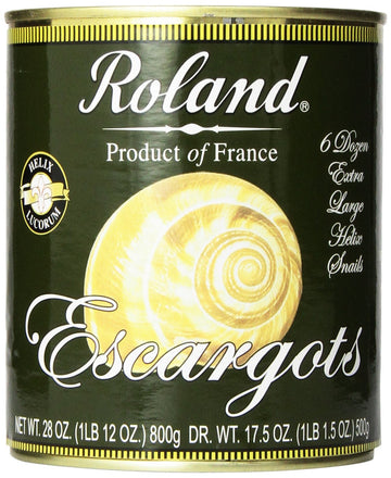 Roland Foods Escargots, Extra Large Helix Snails, Specialty Imported Food, 28.2 Ounce Can, Pack of 1