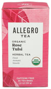 Allegro Tea, Organic Rose Tulsi Tea Bags, 20 Ct