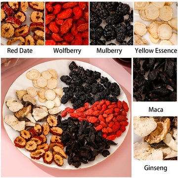 SIRDIKA Ginseng Five Treasures Tea - Kidney Health Herbal Blend, 8.81oz (250g) - Natural Chinese Tea for Men & Women, 25PC