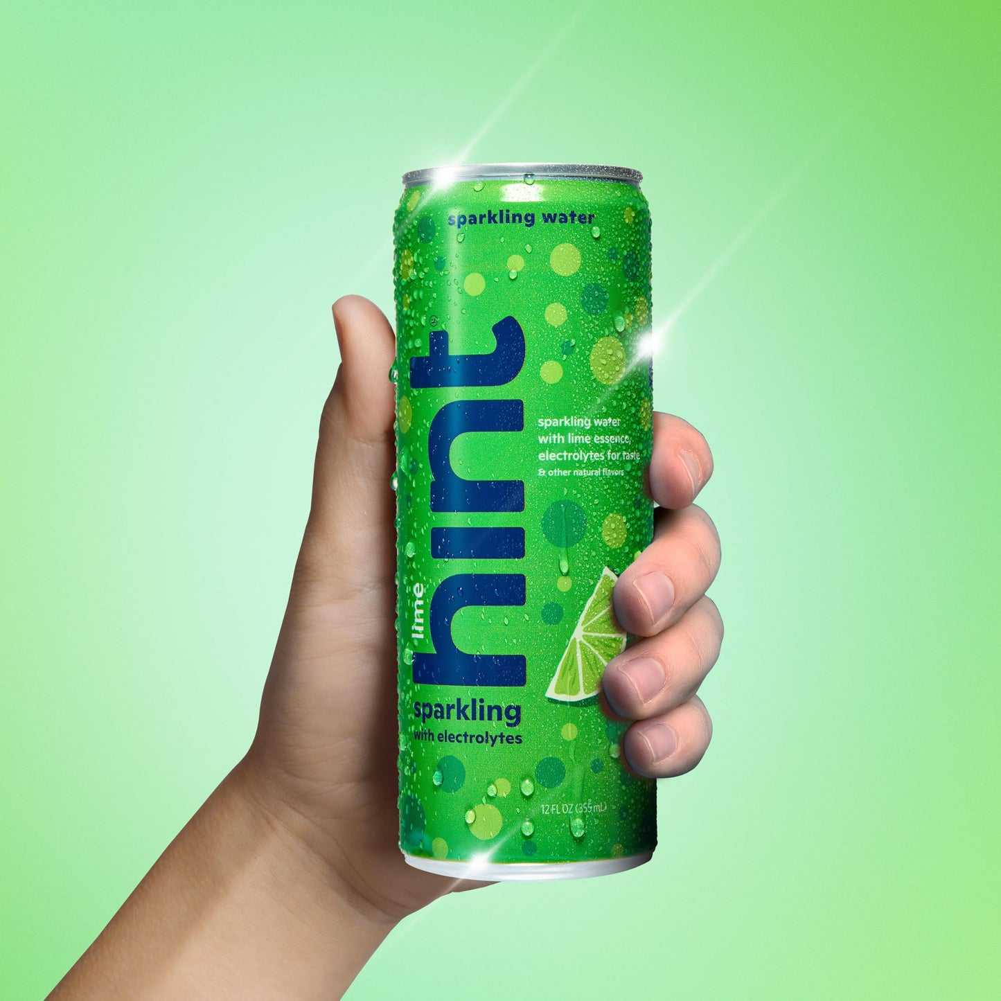 Hint Sparkling Water, Lime Flavor, Zero Calories, Sugar Free, 12 Fl Oz Cans, Pack of 12