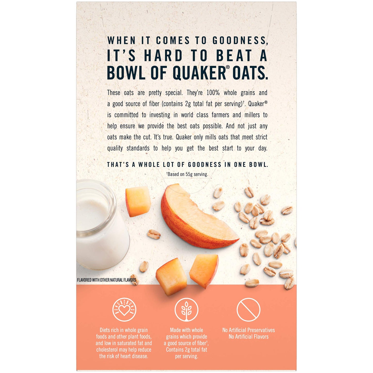 Quaker, Instant Oatmeal, Peaches And Cream, 10 Ct, 10.5 Oz