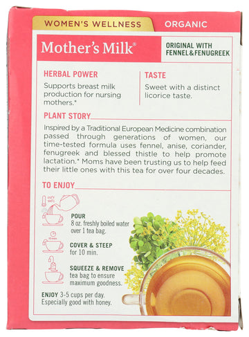 Traditional Medicinals Organic Mothers Milk Herbal Tea, Promotes Healthy Lactation, (Pack Of 1) - 16 Tea Bags