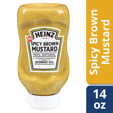 Heinz Spicy Brown Mustard (14 Oz Bottles, Pack Of 6)