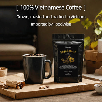 MATINÉE Wild Kopi Luwak Coffee Whole Beans, Medium Roast, 100g - Premium Vietnamese Coffee Gift, 3.5 Ounce Pack