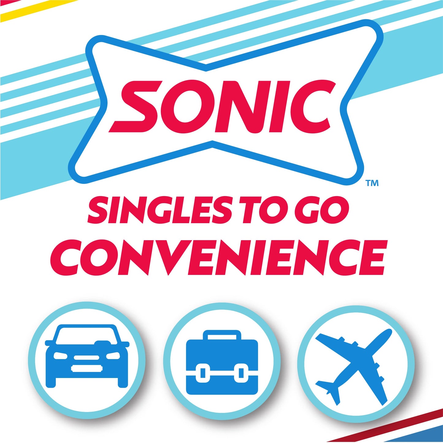 Sonic Singles to Go Powdered Drink Mix, Ocean Water, 6 Sticks per Box, 6 Boxes included (36 Sticks Total)