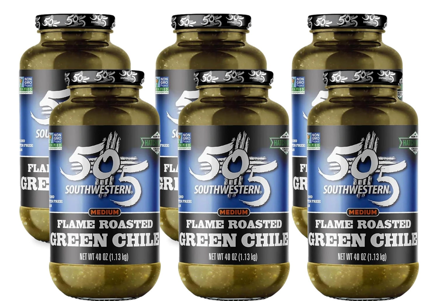 505 Southwestern Hatch Valley Diced Green Chiles 40 Ounce (6 Pack)