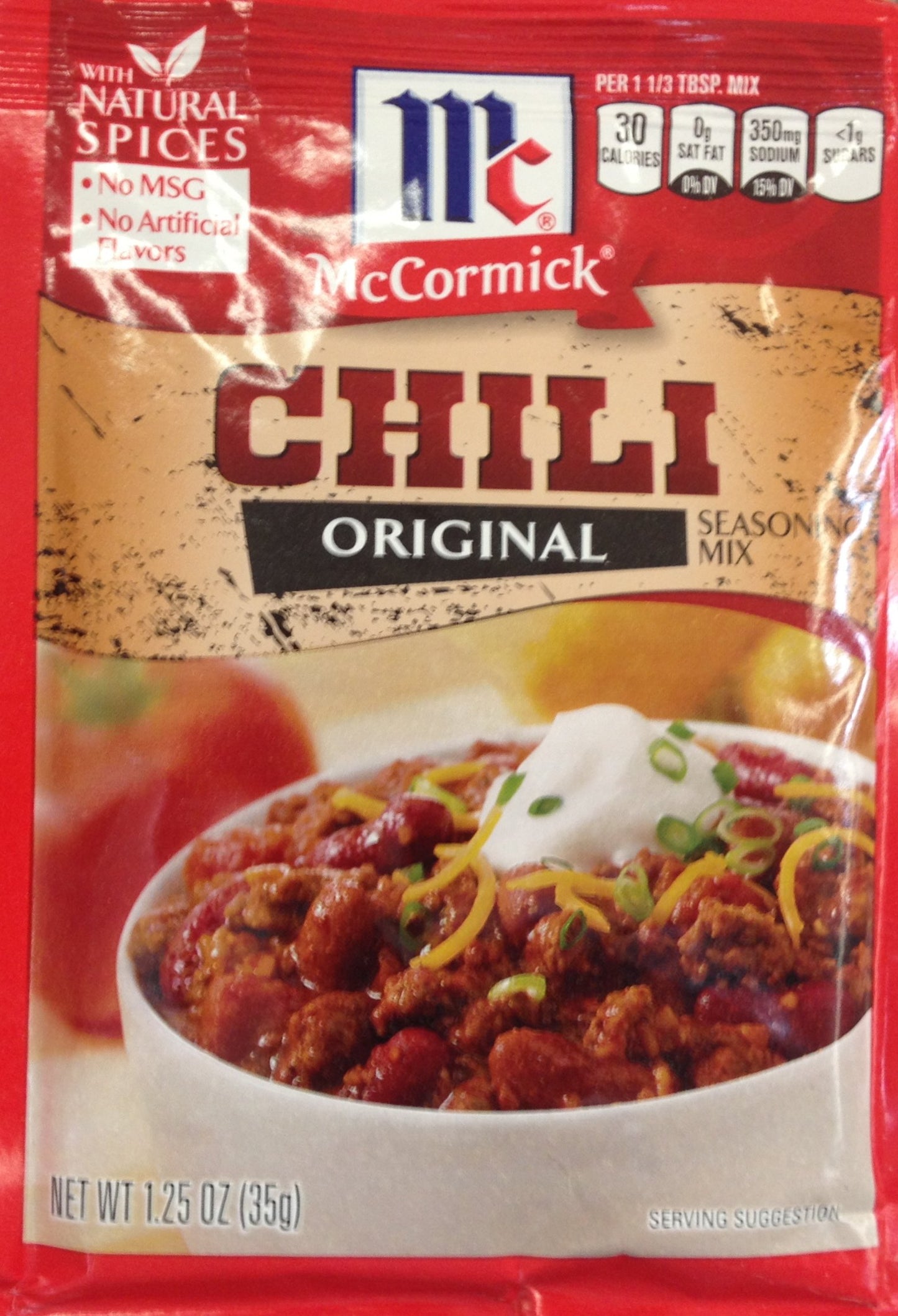 McCormick Original CHILI Seasoning Mix 1.25oz (5 Packets)