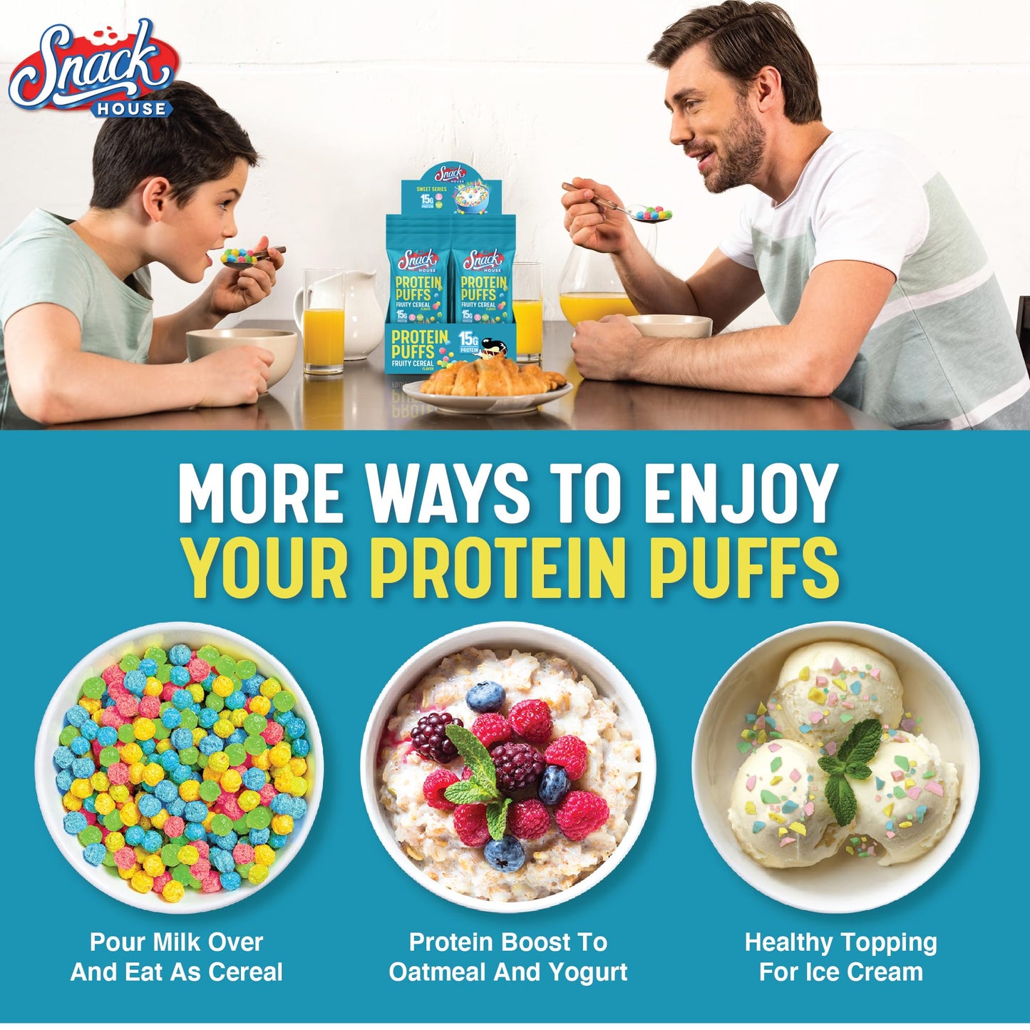 Keto Cereal by Snacks House, High Protein Low Carb Healthy Breakfast Food - Gluten & Grain Free Crunch - Paleo, Diabetic, Ketoge