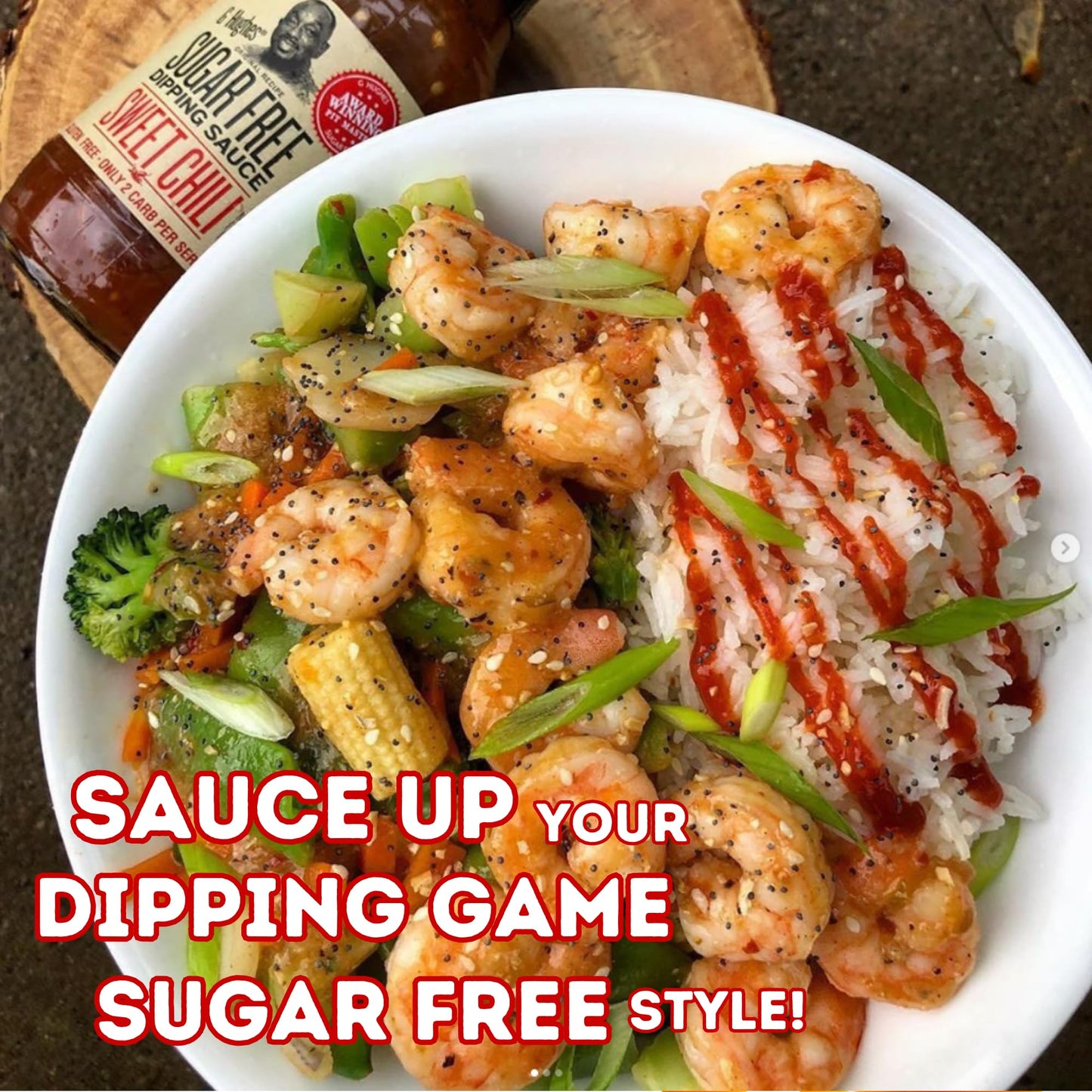 G Hughes Sugar Free, Sweet Chili Sauce - Gluten Free Dipping Sauces, Sugar Free Sauce, No Sugar Hot Sauce, Low Carb Red Chili Sa