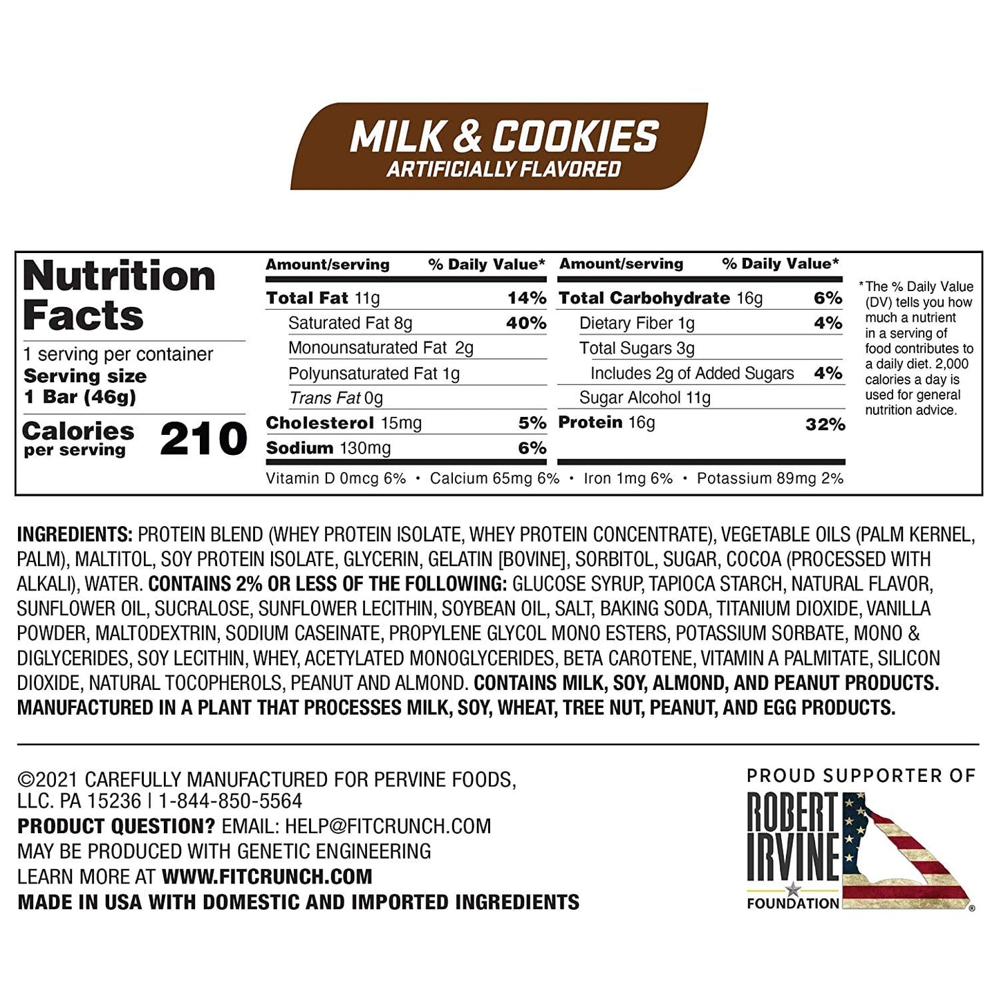 FITCRUNCH Protein Bars, Snack Size Variety Pack, Gluten Free 18 Pack