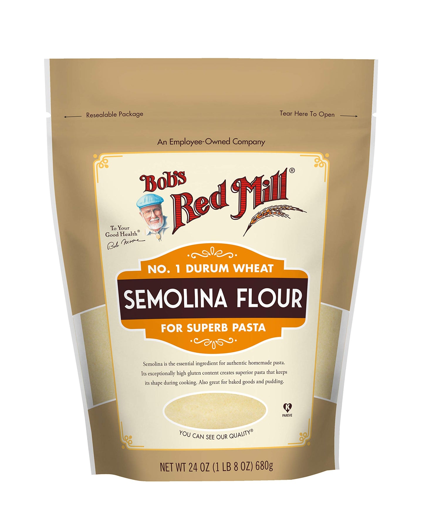 Bob'S Red Mill, Semolina Flour, 1.5 Lb