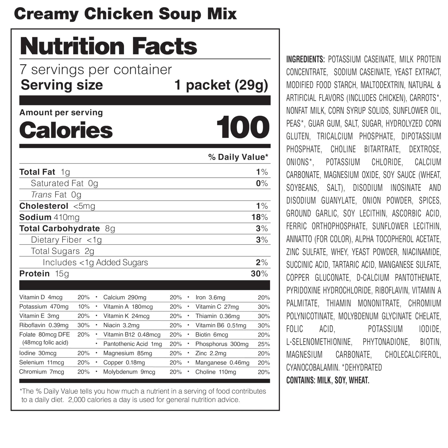 Hmr Creamy Chicken Soup Mix | Instant Lunch Or Dinner To Support Weight Management | Easy To Make | 15 Grams Of Protein | Low Ca