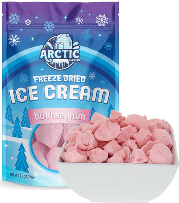Arctic Farms Freeze Dried Ice Cream Bits Bagged And Boxed - Does Not Melt (Bubble Gum) (2.5Oz)