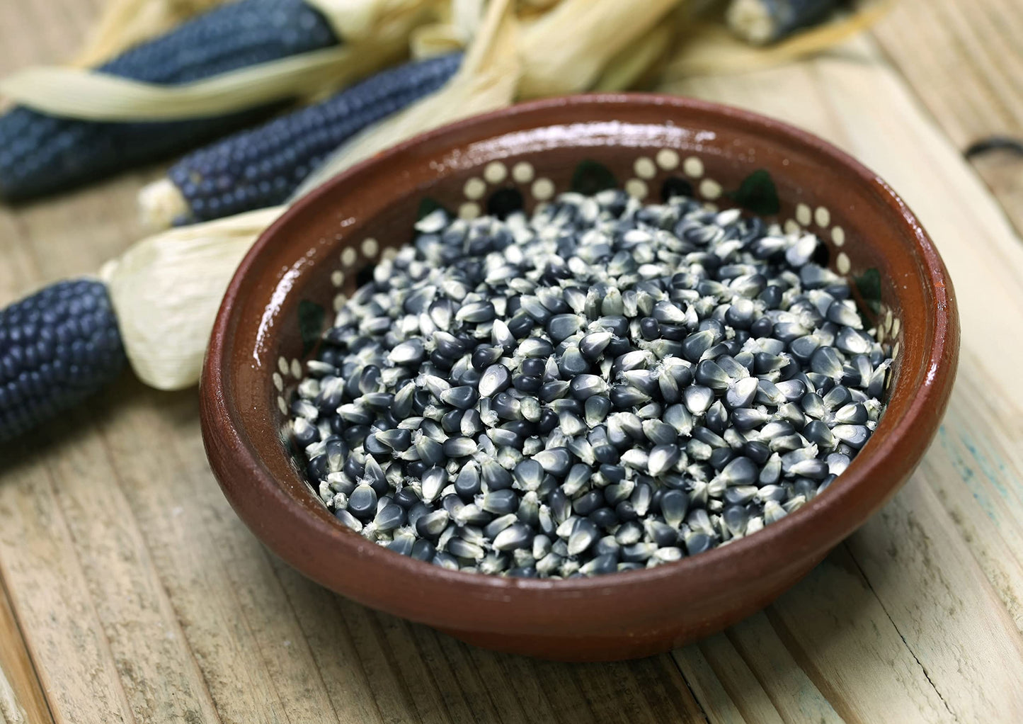 Organic Blue Corn Kernels, 1.5 Pounds - Non-Gmo, Whole Dried Kernels, Vegan, Bulk. Cereal Grain. Good Source Of Vitamin B6, Phos