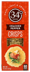 34 Degrees Crisps | Cracked Pepper Crisps | Thin, Light & Crunchy Crisps, Single Pack (4.5Oz)