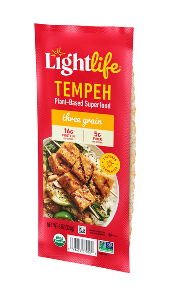 Lightlife Three Grain Organic Tempeh, 8 Oz