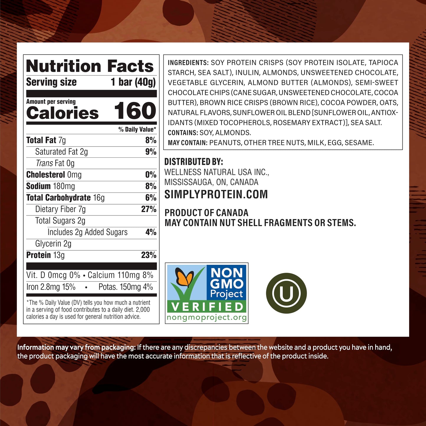 SimplyProtein Vegan Protein Bars - Dark Chocolate Almond, 12g Protein, 2g Sugar, Gluten Free, Dairy Free, 12 Count