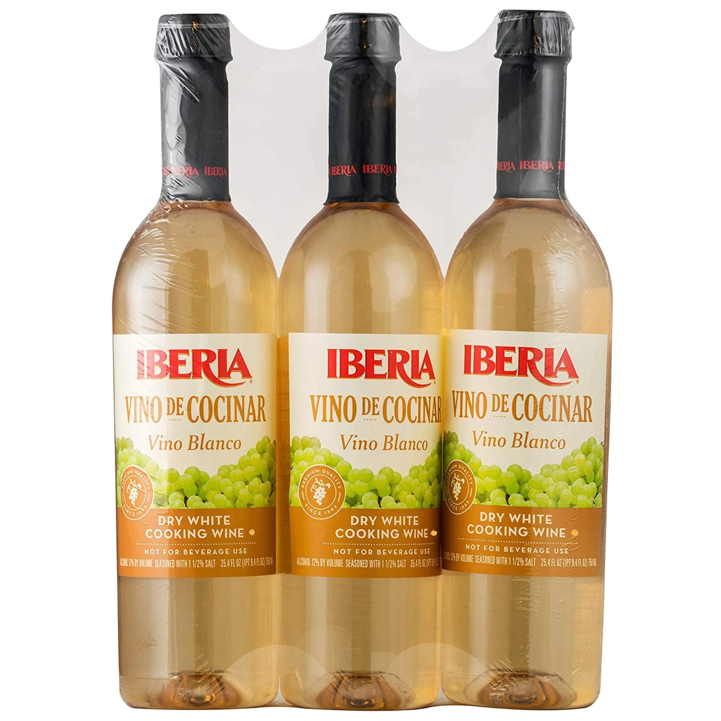 Iberia Dry White Cooking Wine, 25.4 oz, Pack of 3, Wine