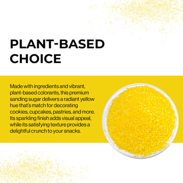 Ultimate Baker - Sanding Sugar, Yellow - Vibrant Color Baking & Decorating Sugar With Premium Texture For Desserts & Confections