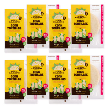 Del Campo Soft Corn Tortillas - 6 Inch Round 1Lb. Bag. 100% Delicious, Gluten Free and All-Authentic Mexican Food. Many Serving