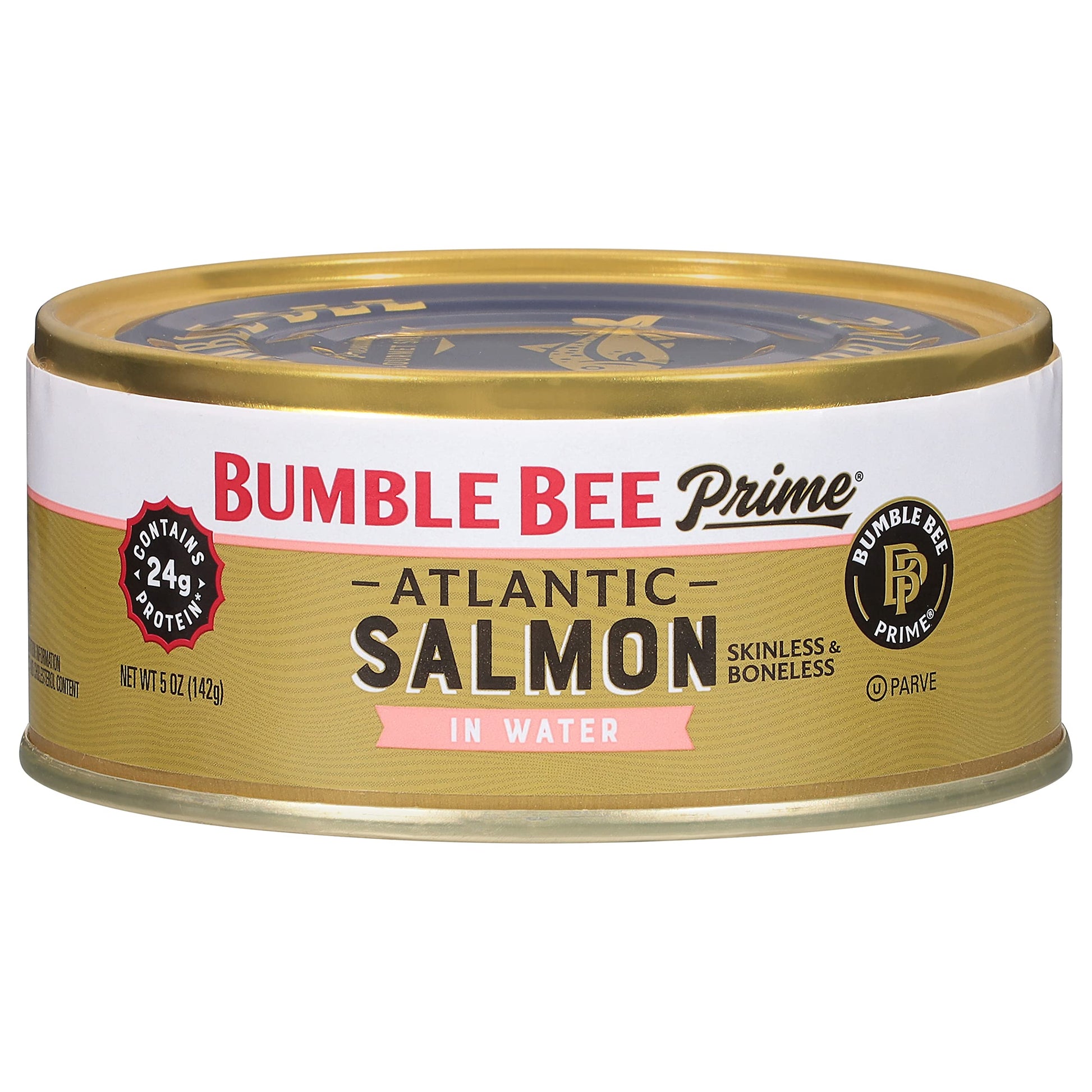 Bumble Bee Prime Atlantic Salmon, 5 Oz Cans (Pack Of 12) - Premium Salmon - 23G Protein Per Serving - Gluten Free & Kosher